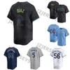 Rays Baseball -Trikot 2024 Holzkohle Yandy Diaz Randy Arozarena Wade Boggs Jose Siri Junior Caminero City Connect Jersey Männer Frauen Jugend Kinder