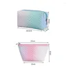 Sacs de cosmétiques 1pc Femme Sac Femelle Toitrage Lavage Maquilleur Organisateur élégant Maquillage Gradient Porte de voyage portable