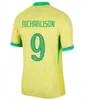 2024 Jerseys de futebol do Brasil Marcelo Paqueta Neymar Jr Coutinho Firmino Jesus Vini Jr 1970 1978 1998 Brasils Kids Kit Men Football Shirt