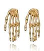 Punk Gold Color Hand Shape Stud örhängen för kvinnor Personlighetslegering Geometriska studs örhänge Uttalande smycken Fashion Jewelry Who3494048