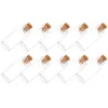 Vasen 24 PCs Transparent Wunsches Flaschen Glashandwerk Ornament kleine Flaschen DIY Accessoires Holz