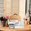 Cosmetic Organizer Makeup organizer multifunctional storage box Sundries snack basket toilet rack with 2 drawers accessory display Q240429