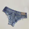 Damesjeans lage taille shorts Mini Dance Thong Bar Denim Beach Casual Lady