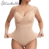 Damesjaberse dames bodysuits buikbestrijding kont lifter shapewear slevelbare tops v-neck camisole jumpsuit taille trainer corset carrosserie body shaper y240429