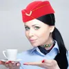 Bérets Stewardess Pillbox Hat Felt Flight Abitre Cap Air Air Hostesses Uniform Plane Cosplay interpréter les femmes