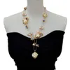 KKGEM Natuurlijk zoet water Gekweekt Wit Keshi Pearl roze Pearl Paarse Murano Glass Ketting Pearl Y-Drop Ketting 240416