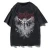 Y2K Gothic Punk Style Men T-shirt Vêtements HARAJUKU T-shirt surdimensionné Top Tee High Street Hipster Summer Streetwear Anime Vêtements 240429