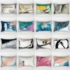 Pillow Nordic Plush Soft Pillowcase Art Graffiti Home Decor Cover Sofa Office Invisible Zipper Easy To Clean 40x60cm