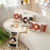 Oreiller nordique géométrique tufté couverture décorative jet décoratif orange et brun taise d'oreiller canapé