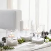 Ljusstakar romantiska glashållare bröllop föreslår middagsdekor transparent hängande ljusstake barfest hem