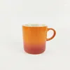 Becher Keramik -Tee -Tasse für Tassen Orange gelber Ofenwechseln Sie Glaze Büro und Heimhoroskop Kaffeegeschenke