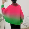 Women's T Shirts COZOK Pleated Gradiented Color Women Print Tops 2024 Autumn Fashion Batwing Sleeves Casual T-shirt Female Trendy WT209