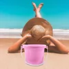 Sand Play Water Fun 4pcs Kids Plastic Beach Embet Toys Child Sand Bucket Mini Bucket Toys (Random Style) D240429