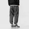 Streting da jogger da uomo da uomo più dimensioni da uomo hip hop streetwear multipli tasche allungate pantaloni in denim in cotone pantaloni larghi 8xl 240424