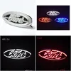 Autoaufkleber 5D LED -Logo Lampe 14,5 cmx5,6 cm für Ford Focus Mondeo Kuga Abzeichen Laserlichter 3D Heck -Emblem Aufkleber Ghost Shadow Drop Deli Otcoj