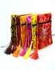 50pcs 4 12quot Square Chinese Silk Jewelry Pouch Display Packaging Pouch Zipper Wedding Party Favor Gift Bag7843054