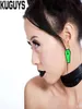 Boucles d'oreilles de cercueil en croix verte d'Halloween Green pour femmes accessoires en acrylique de mode7989628