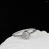 Clusterringe 2024 Klassiker S925 Spirale für Frau Koreanischer Schmuck Hochzeit Mädchen Luxuriöses Finger -Set Accessoires Luxus