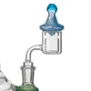Fliegenscheiben-Glas-Kohlenhydrat-Kappe Quarz Banger-Nagelkappen Loch auf der Oberseite Rauchglas Shishs Wasserpfeife Accessoire in dunklen Multi-Farben leuchten