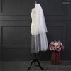 Bridal Veils Brand con Cubierta 2024 Accesorios de boda elegantes para el cabello 2 capas Cut Edge Tiara Velo peine