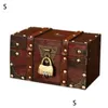 Opbergdozen bins retro schatkist met slot vintage houten doos antieke stijl sieraden 230413 drop levering home tuin huishoud