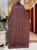 Etniska kläder 2024 Eid Hooded Muslim Women Dress Prayer Plagg