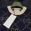 Dames T-shirtontwerper 24 lente/zomer dubbele g letter dameswol met superzachte Japanse gouden draad kort