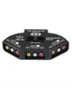 3 Way Port Audio Video Av RCA Splitter 3 In 1 Out Switcher 3 RCA -kabel voor Xbox DVD Black56612954624602