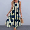 Casual Dresses Vest Dress Bohemian Style Sleeveless Midi Beach Sundress With Irregular Hem Women's A-line Tank For Summer