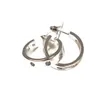 Liebe Ohrring Unisex Metal Silber Eingelegt mit hochwertigem Stil exquisite Mädchenohrringe mit Karren Originalohrringe