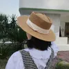 Breda randen hattar hink hattar nya sommarhatt mens panama str hat rese strand sol hatt bred brim fedora jazz hatt uv skydd sommar semester hatt j240429