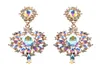 Orecchini per le donne droping colorate flower big starburst a pendente cristallo stud gem Orecchini di gioielli 6989227