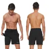 Swimwwear Mendwear Escatch Mens Compression doublée de natation 2-en-1 Shorts sportifs de gymnase à séchage rapide avec poche à fermeture éclair Q240429