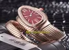 8 cor barato luxo novo tubagas 101911 sp35c6ss.2t Dial vermelho Case de ouro rosa Swiss Quartz Lady Watches Bracelet Watch High Quality9248028