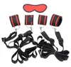 BDSM BDSM BDSM Bondage d'esclaves Gesure d'esclave de retenue de lit ceinture de retenue menottes des jambes Masque Eye Masque Esclave Fitish Bondage Erotic Sex Toys pour S2206964