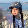 Бал -шапки розовый лук бейсболка женщины y2k корейские девушки шляпа Smapback Summer Color Cotte Wame Sun Ships