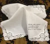 Set of 12 Home Textiles White Ladies Handkerchief 12 inch Embroidered crochet lace edges hankies hanky For Bridal Gifts29647434421