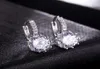 Moda okrągła 20ct Lab Diamond Cyrcon Kolczyki dla kobiet w całej biżuterii S925 Srebrne kolczyki EH759254502