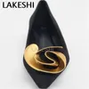 Buty zwykłe Lakeshi Flats Sandals Modna projekt metalowy
