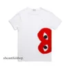 Designer Tee Mens T-shirts com des Garcons CDGS T-shirt Invader Artist Edition White gloednieuwe maat vrouwen zomer losse oversize tee 719