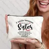 Cosmetic Bags I Will Always Be There For You Pattern Bag Sister Gifts From Sisters Birthday Makeup Gift Friend