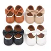 Baby Mary Jane schoenen voor Toddler 018M Outdoor Prewalking Nonslip Sole Cute Bowknot 240423