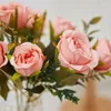 Fleurs décoratives 8 têtes de soie artificielle rose pivoine maison jardin de mariage décoration artisanat de Noël de fausses plantes vase décor