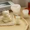 Velas Diy fofo urso de silicone molde de molde de múltiplas lisões 3D Velas de animais de estimação de animais de estimação fabricar moldes de resina de sabão de sabão artesanal