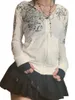 Women's Hoodies Dames S Vintage Zip Up opgebroken hoodie Y2K Oversized Drawstring Sweatshirt Jacket Casual vaste lange mouw jas