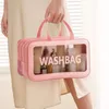 Waterproof Bag PVC Swimming Handbag Transparent Fitness Pool Bathing Makeup Storage Pack Clear Travel Business Dry Wet Wash Bags 240416