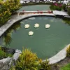 Flores decorativas Simulación de decoración del acuario de loto Plantas artificiales Pond Floating Estanque