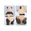 Figurines décoratives Bijoux animaux en bois mignons statues à la main Panda Home Decoration Modern Dolls Birthday Gift Living Room Table