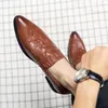 Chaussures décontractées hommes mode Crocodile mocassins en cuir doux confortable hremphes plates paresseuses masculines mocassins conduisant