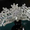 Tiaras lyx drottning prinsessan kristall krona brud elegant strass tiaras krona diadem flickor bröllop parti eleganta pannband